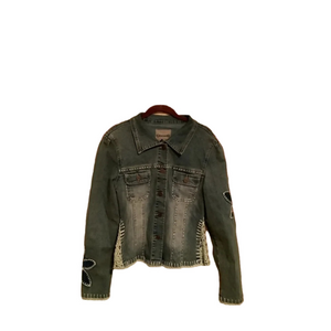CREST~VINTAGE~BOHO~JEAN JACKET~S~